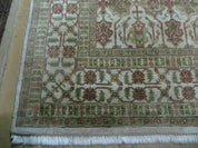 8' 5" X 12' Handmade India Agra Floral Oriental Wool Rug Tea Washed Carpet Nice
