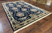 Sino Persian Rug 6x9, Navy Blue, Floral