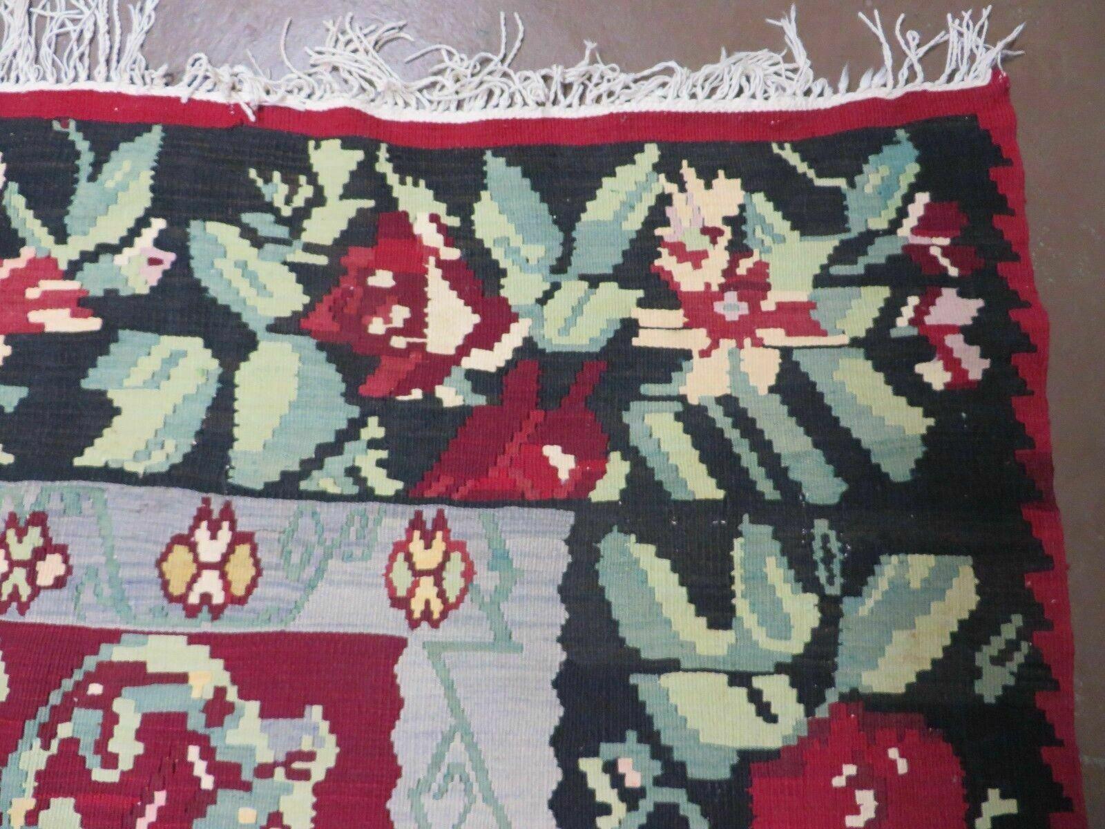 8' X 11' Karabagh Kilim Handmade Flat Weave Wool Rug Vegi Organic Dyes Nice