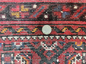 Persian Runner Rug 3 x 16, Wool Handmade Long Antique Hamadan Oriental Rug for Hallway, Red Tribal Rug, Allover Pattern, 3x16 Runner Rug