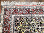 5x8 Indian Kashmiri Silk Rug with Gold Threads