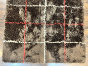 Shag Rug 6x8, Brown, Panel Design