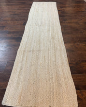 Modern Jute Runner Rug 2.7 x 10, Rug for Hallway or Kitchen, Farmhouse Rug