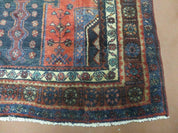 4' X 9' Antique Handmade Turkish Tribal Oriental Geometric Wool Rug # 605