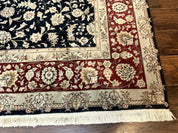 Black Pak Persian Rug 8x10, Floral Allover