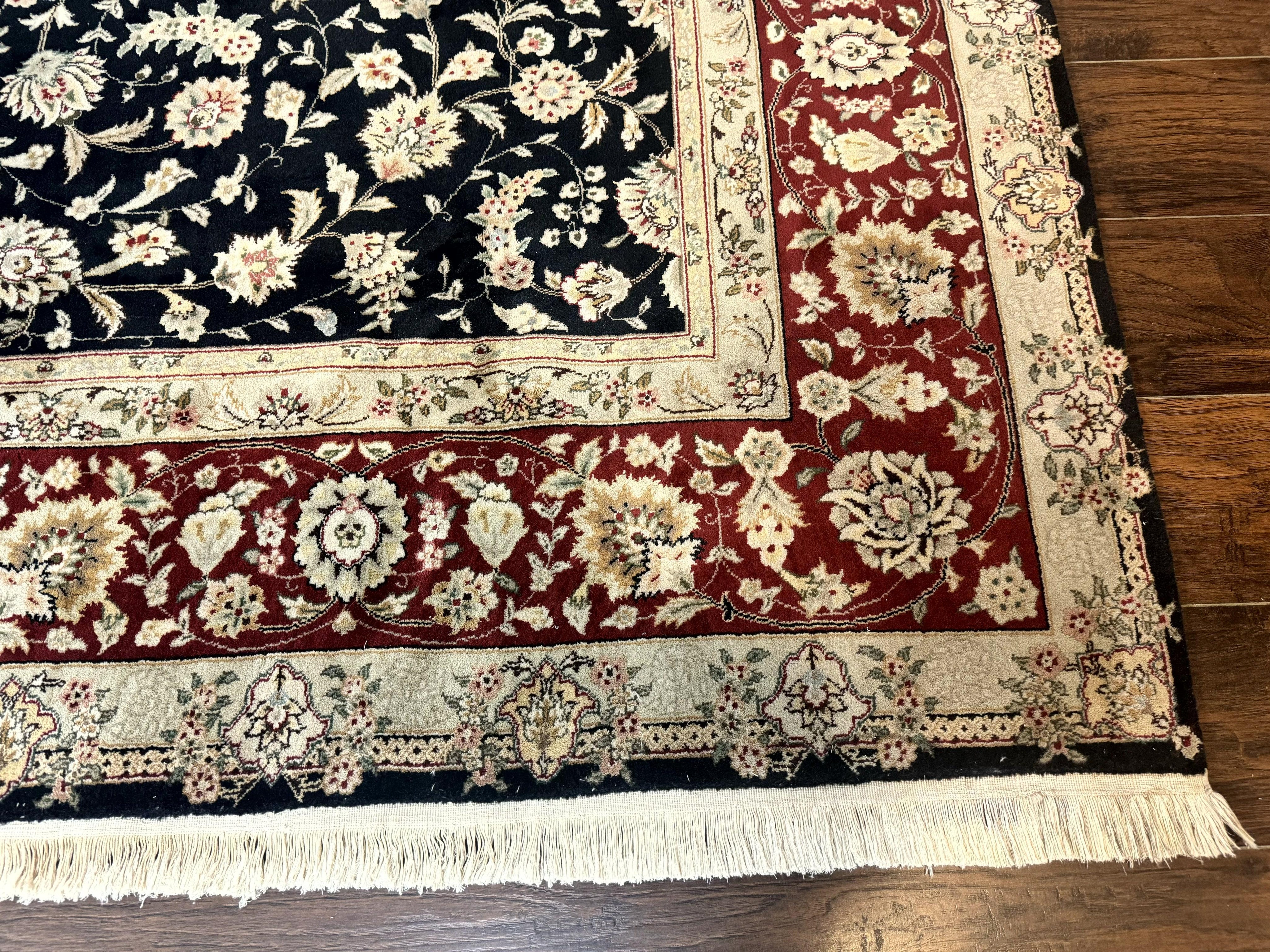 Black Pak Persian Rug 8x10, Floral Allover