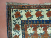 4' X 5' Semi Antique Handmade Fine Turkish Flowers Bouquet Wool Rug Nice