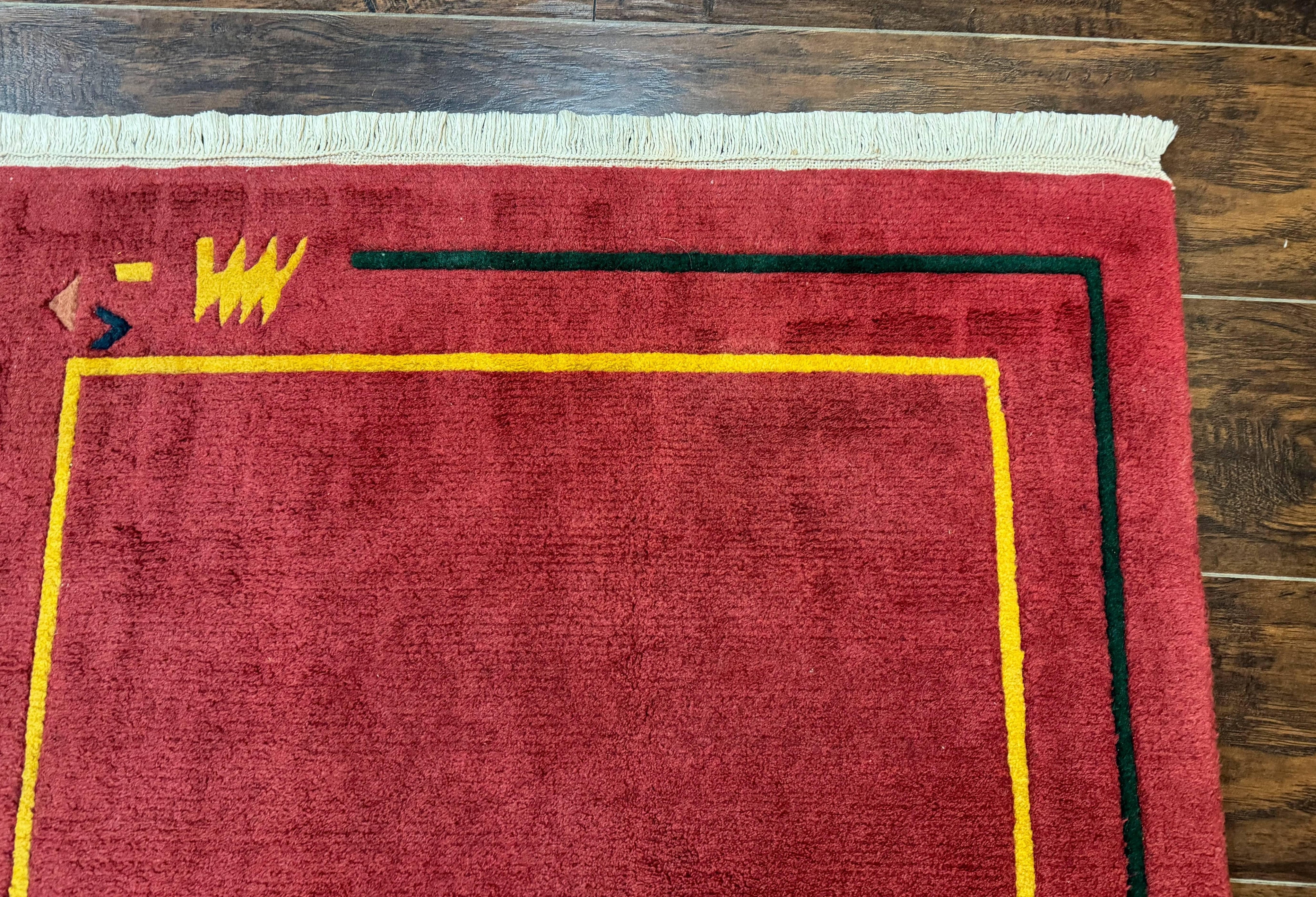 Indo Persian Gabbeh Rug 3x5, Red