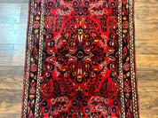 Persian Rug 3x5, Red Tribal Rug, Semi Antique, Wool Rug 3 x 5, Persian Hamadan Rug