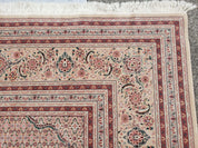 Stunning Oversized Sino Persian Oriental Rug 12x15, Hand Knotted Wool & Silk Palace Sized Carpet, Mahi Pattern, Very Fine, Peach Beige, Wow