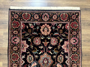 Indo Persian Sarouk Rug 3x5, Black Traditional Oriental Carpet