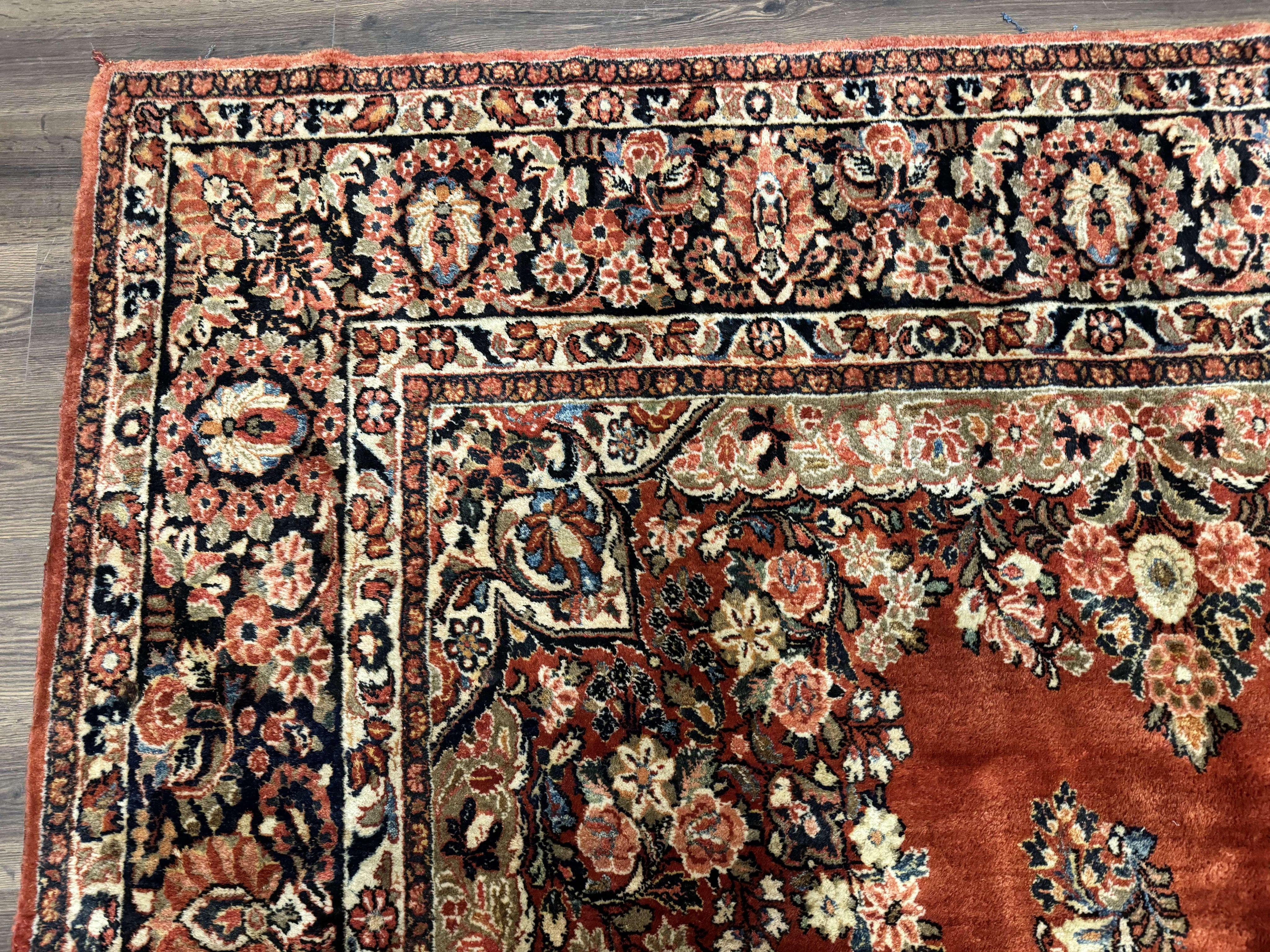Antique Persian Sarouk Rug 9x12