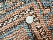 Caucasian Kalegy Rug 6x11, Wide Runner, Wool Hand Knotted Carpet, Navy Blue Tribal Rug, 1920s Antique Rug, 6 x 11 Oriental Carpet