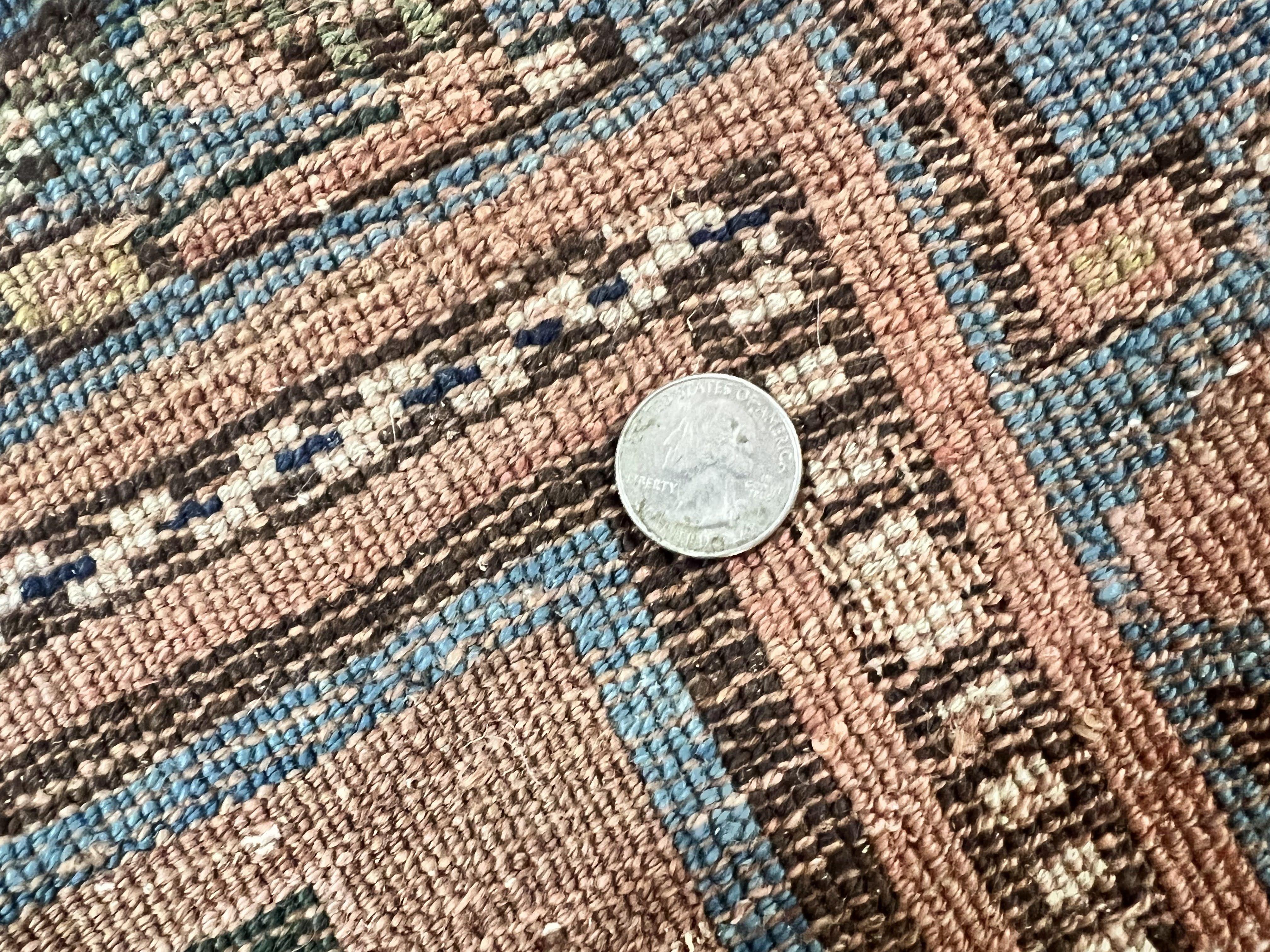 Caucasian Kalegy Rug 6x11, Wide Runner, Wool Hand Knotted Carpet, Navy Blue Tribal Rug, 1920s Antique Rug, 6 x 11 Oriental Carpet