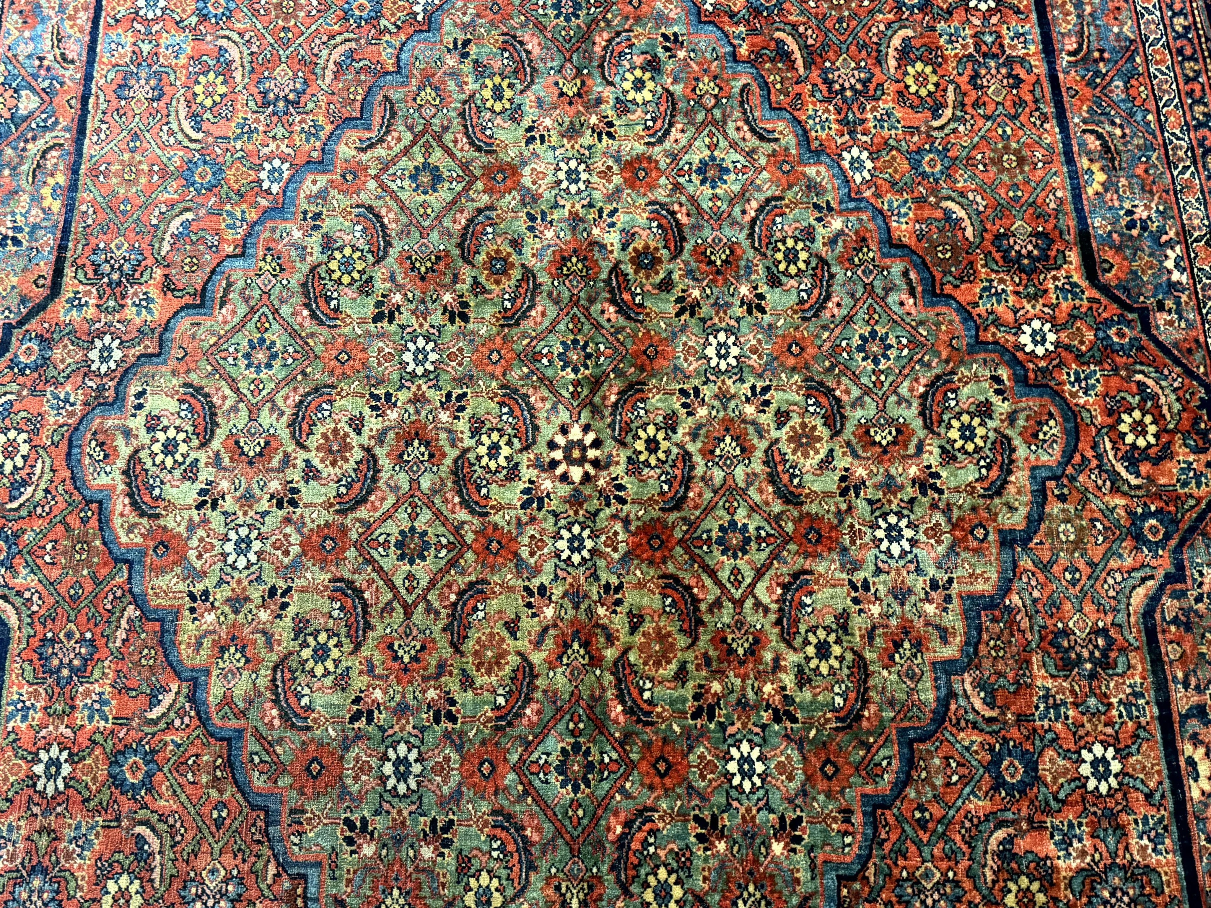 Antique Persian Bijar Rug 7x15