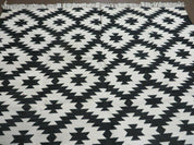 4' X 6' Hand Woven Wool Rug Contemporary Kilim Dhurrie Modern Oriental Area Rug