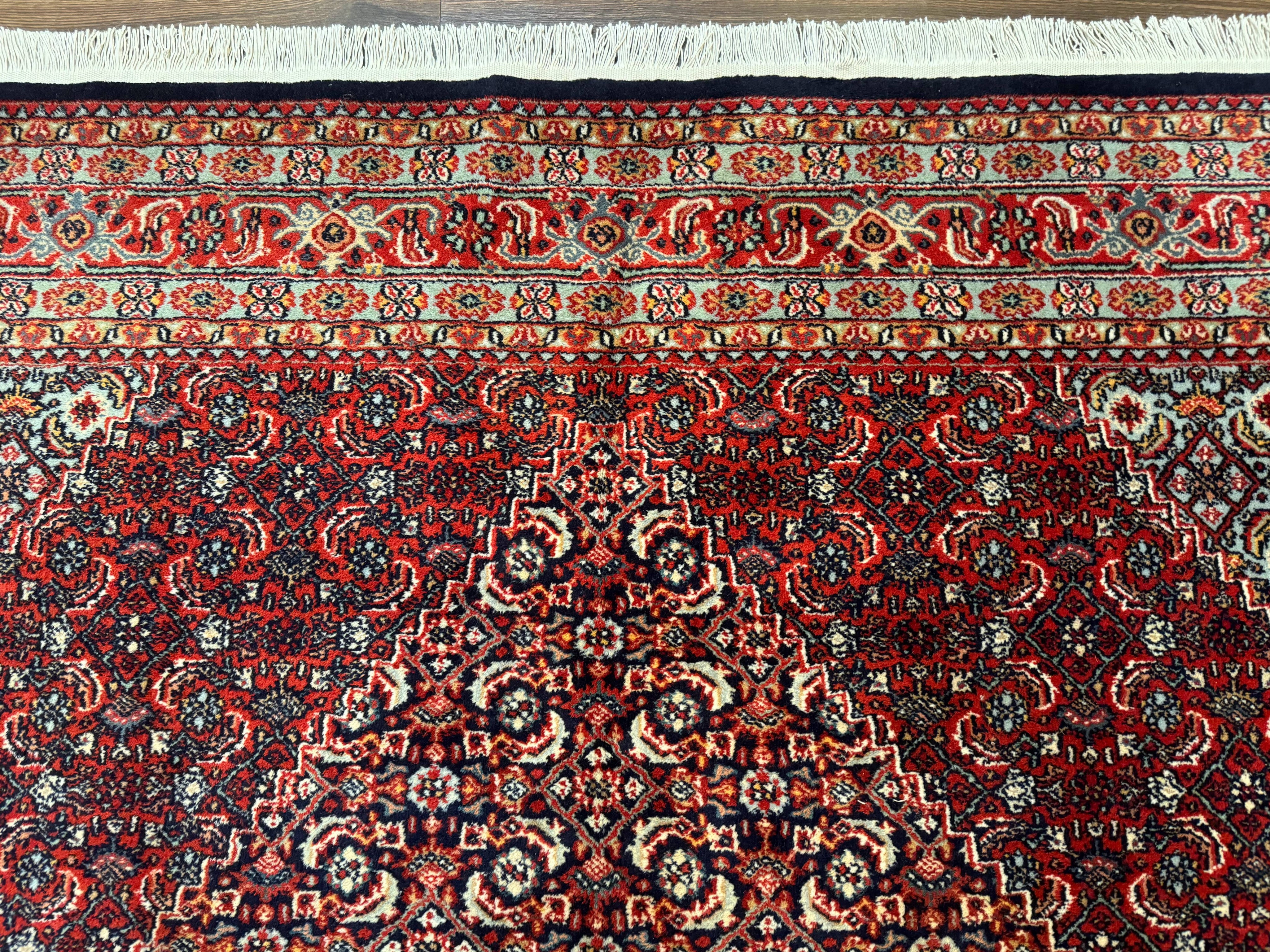 Indo Persian Bijar Rug 6x9, Hand Knotted Wool Carpet