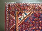 3' 6" X 10' 4" Antique Handmade India Floral Oriental Wool Runner Rug # 128