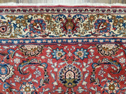Semi Antique Persian Kashan, Red & Cream, Hand-Knotted, Wool, 4' 8" x 6' 6", Pair A