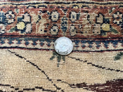 Antique Persian Kirman Rug 2 x 2.5, Small Hand Knotted Wool Carpet, Lavar Rug, Shepherd with Ram Pictorial Rug #1