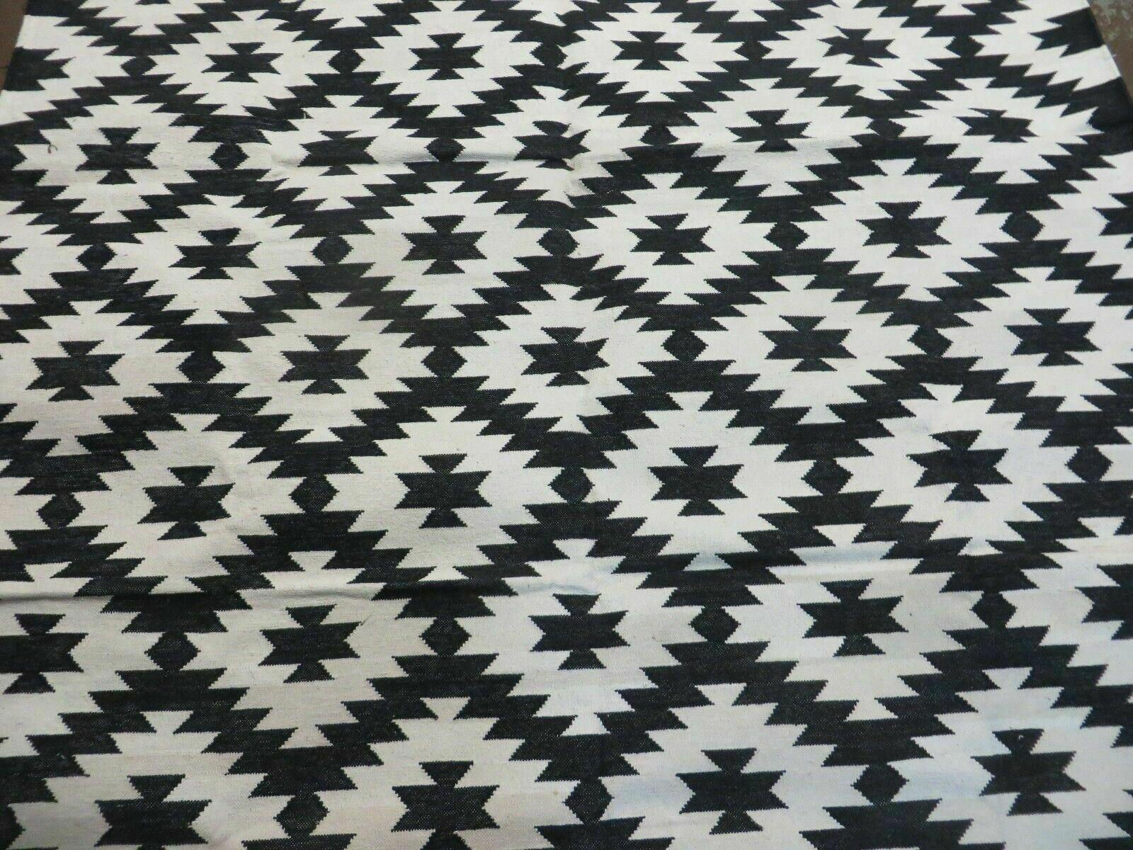 4' X 6' Hand Woven Wool Rug Contemporary Kilim Dhurrie Modern Oriental Area Rug