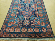 3'10" X 10' Antique Caucasian Seychor Rug Hand Made Wool Carpet Organic Dye Nice