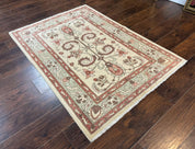 Indo Mahal Rug 4 x 5.6, Indian Handmade Wool Area Rug