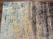 Modern Abstract Blue Area Rug 8x11 ft
