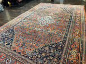 Antique Persian Bidjar Rug 8x12, Rare Persian Carpet