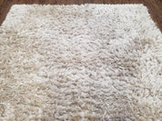 Ivory Shag Rug 6x7, Flokati Carpet, Shaggy Soft Plush Pile Area Rug, Modern Contemporary