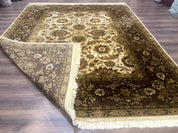 Indo Persian Mahal Rug 8x10, Floral Traditional Wool Oriental Carpet
