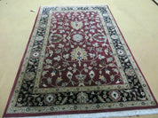 4' X 6' Handmade Finely Knotted Indian Agra Pattern Wool Rug Nice