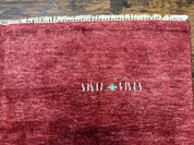 Modern Indo Persian Gabbeh Rug 7x10, Red, Tribal Area Rug