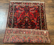 Persian Rug 3x5, Red Tribal Rug, Semi Antique, Wool Rug 3 x 5, Persian Hamadan Rug