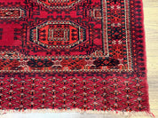 Antique Turkoman Salor Rug, Turkoman Textile, Fine 400 KPSI, Red, Persian Tribal Rug