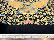 Antique Chinese Peking Rug 12.6 x 14.9, Palace Size Asian Oriental Carpet, Art Deco Rug, Rare