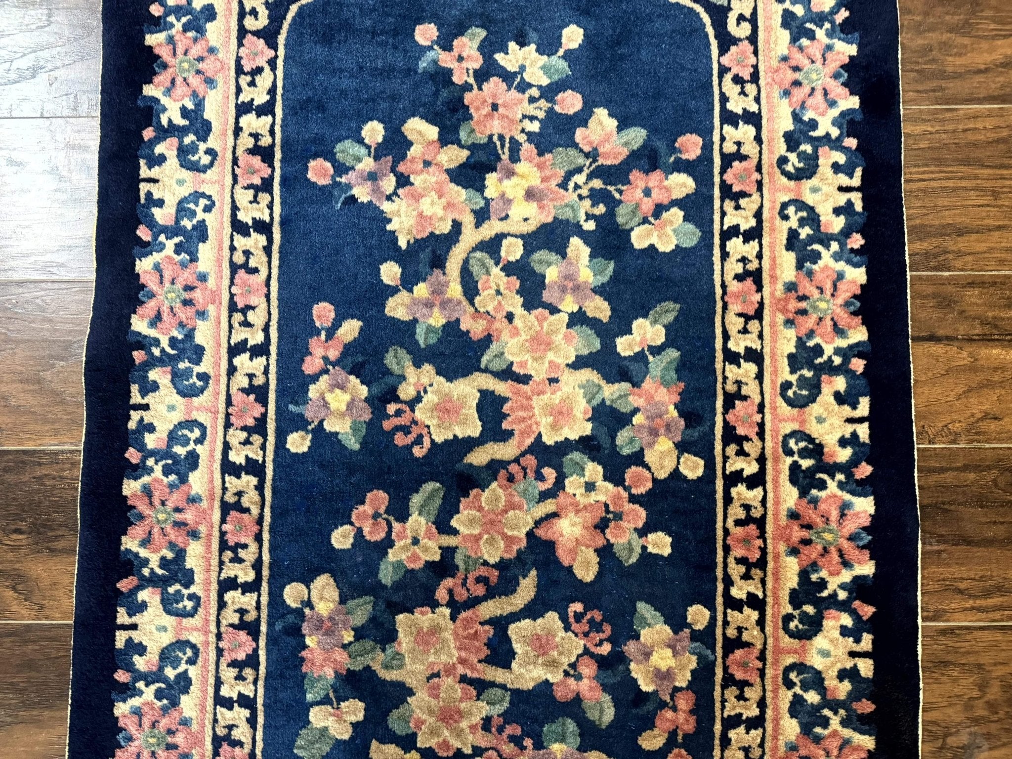Chinese Rug 3x6, Peking Rug, Blue Chinese Wool Rug, Fete Rug - Jewel RugsShopify CollectiveHUNTEDFOX - Chinese Rug 3x6, Peking Rug, Blue Chinese Wool Rug, Fete Rug