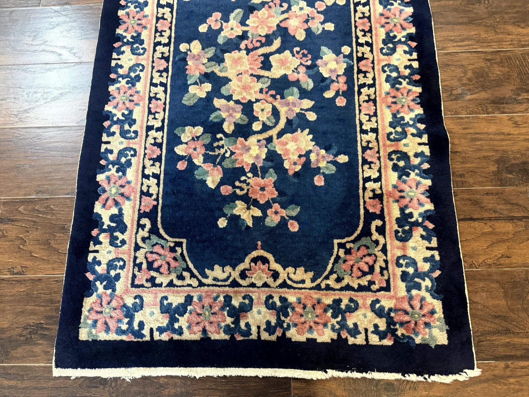 Chinese Rug 3x6, Peking Rug, Blue Chinese Wool Rug, Fete Rug - Jewel RugsShopify CollectiveHUNTEDFOX - Chinese Rug 3x6, Peking Rug, Blue Chinese Wool Rug, Fete Rug