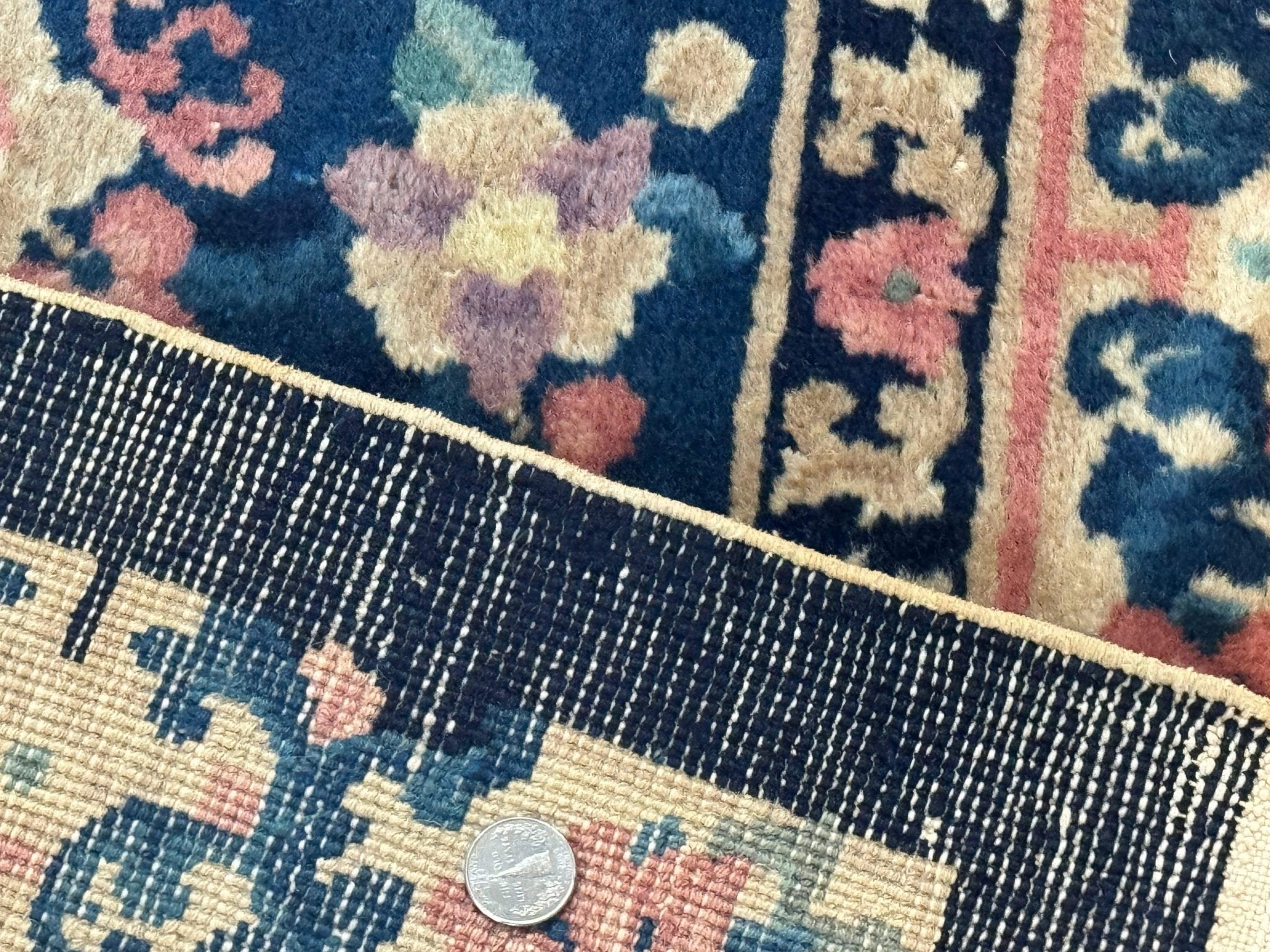 Chinese Rug 3x6, Peking Rug, Blue Chinese Wool Rug, Fete Rug - Jewel RugsShopify CollectiveHUNTEDFOX - Chinese Rug 3x6, Peking Rug, Blue Chinese Wool Rug, Fete Rug