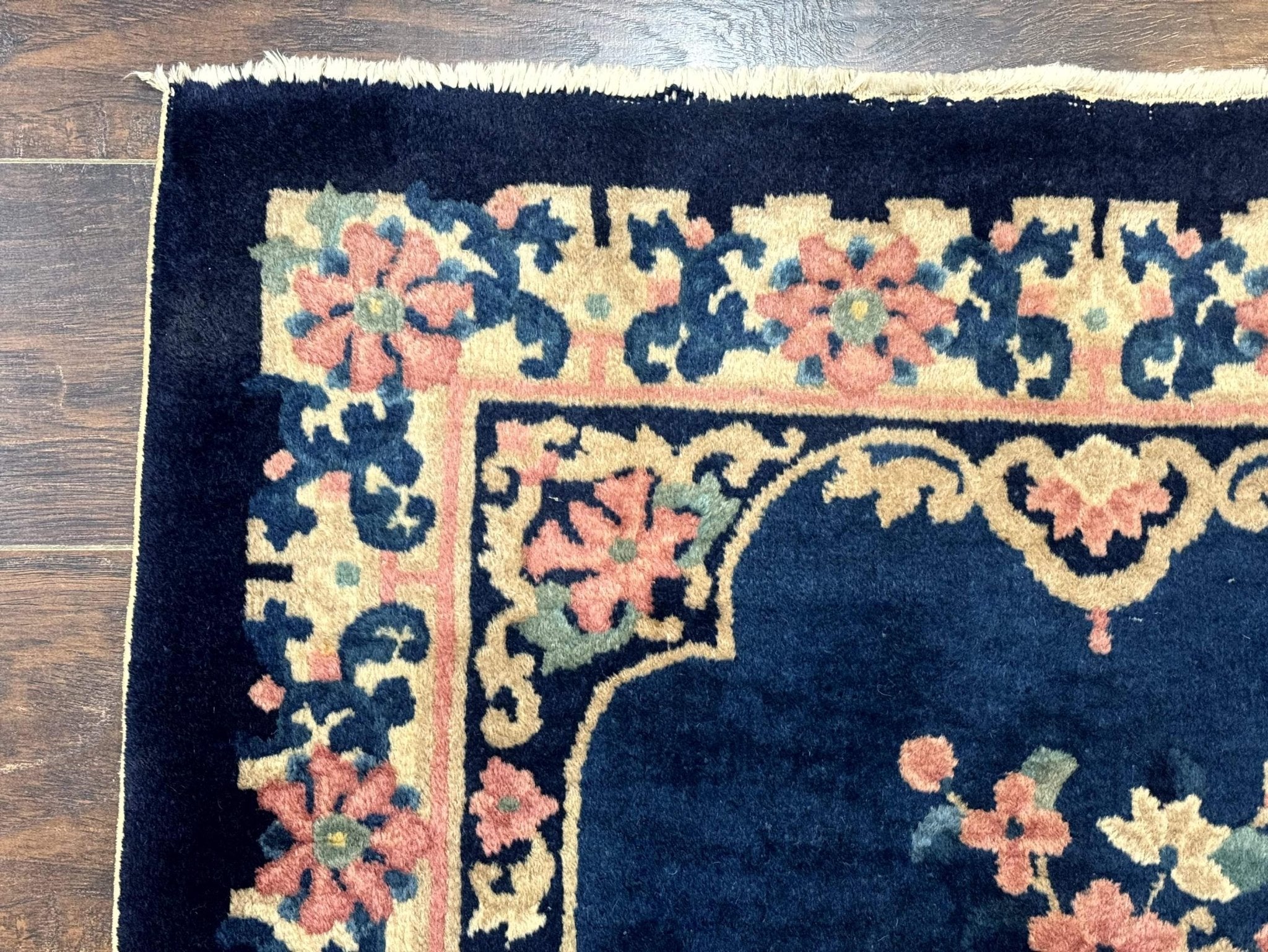 Chinese Rug 3x6, Peking Rug, Blue Chinese Wool Rug, Fete Rug - Jewel RugsShopify CollectiveHUNTEDFOX - Chinese Rug 3x6, Peking Rug, Blue Chinese Wool Rug, Fete Rug