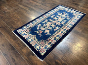 Chinese Rug 3x6, Peking Rug, Blue Chinese Wool Rug, Fete Rug - Jewel RugsShopify CollectiveHUNTEDFOX - Chinese Rug 3x6, Peking Rug, Blue Chinese Wool Rug, Fete Rug