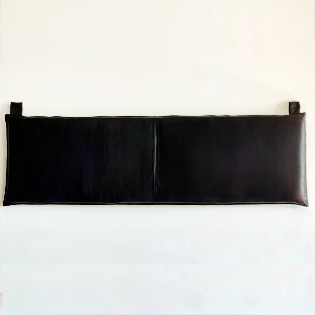 Classic Black Leather Headboard | Wall Mount Leather Bed - headboardH|F AtelierShopify CollectiveHUNTEDFOX - Classic Black Leather Headboard | Wall Mount Leather Bed