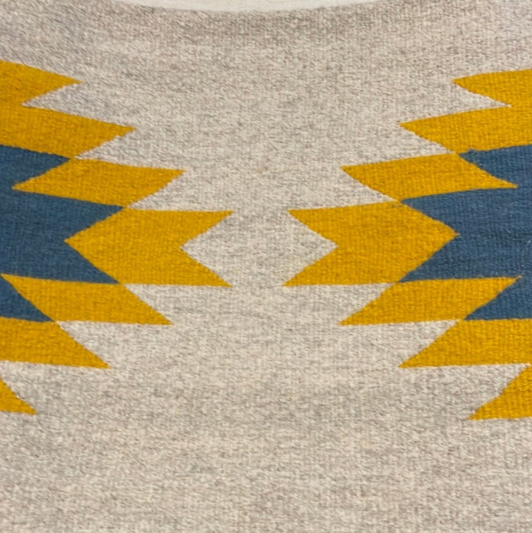 Yellow Aztec Wool Throw Pillow