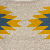Yellow Aztec Wool Throw Pillow