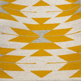 Yellow Aztec Wool Throw Pillow