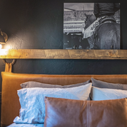 Wall Mount Bed | Modern Universal Headboard | Genuine Leather