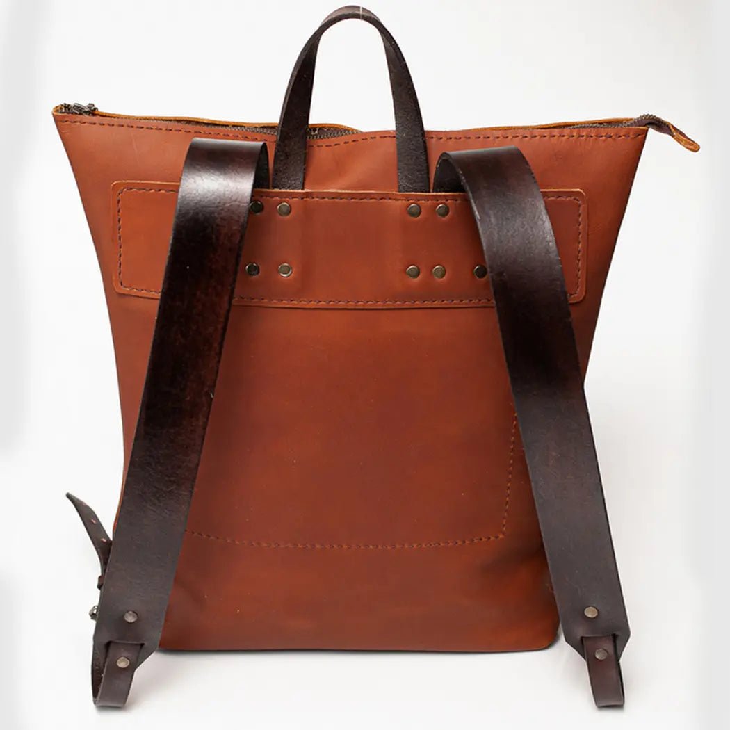 Custom Branded Leather Backpack With Laser Engraved Logo – HUNTEDFOX