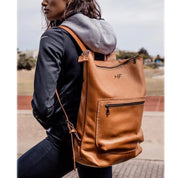 Custom Leather Backpack With Laser Engraved Logo - H|F AtelierINDUSTRYLEATHERHUNTEDFOX - Custom Leather Backpack With Laser Engraved Logo