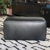 Custom Rectangular Leather Ottoman – Handmade Modern Leather Bench, Coffee Table or Footstool