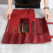 Custom Branded Leather Bar Tool or Knife Roll Up